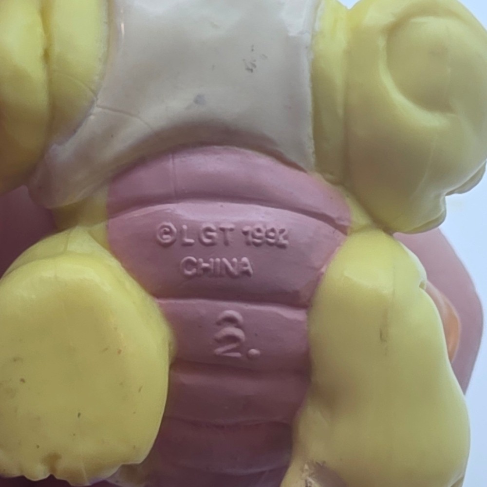LGT Baby Dinosaur Figure Small Yellow  1992 PVC Figure Rare Vintage Toy Fair - Picture 8 of 8
